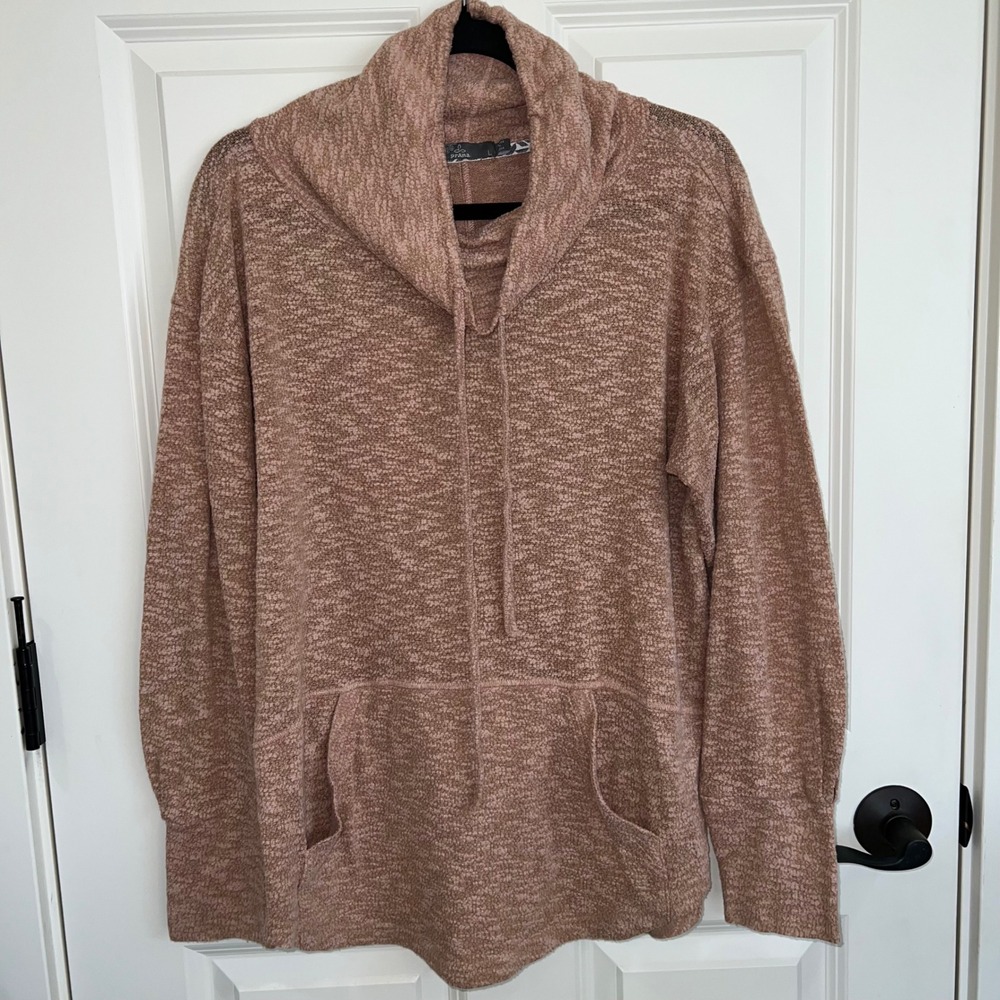 Prana Cowl Neck Long Sleeve Frida Top Baked Blush Size Large